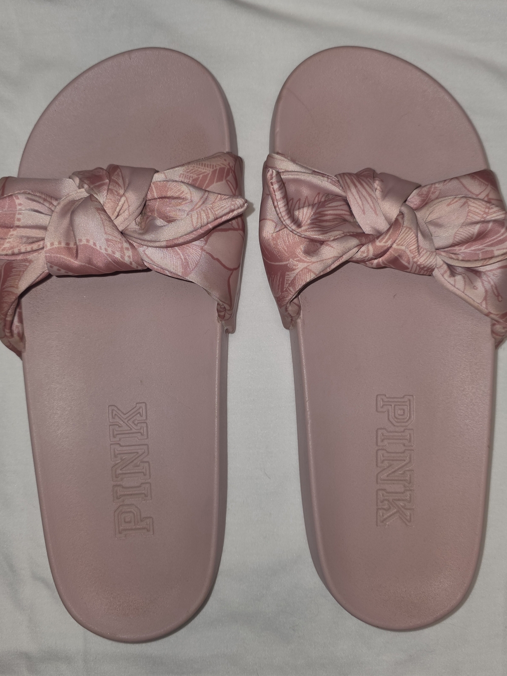 PINK Victoria's Secret Pink Knotted Slide Sandals